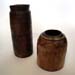 TALL AND SHORT WOOD VASES